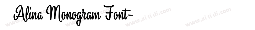 获取 Alina Monogram Font字体转换